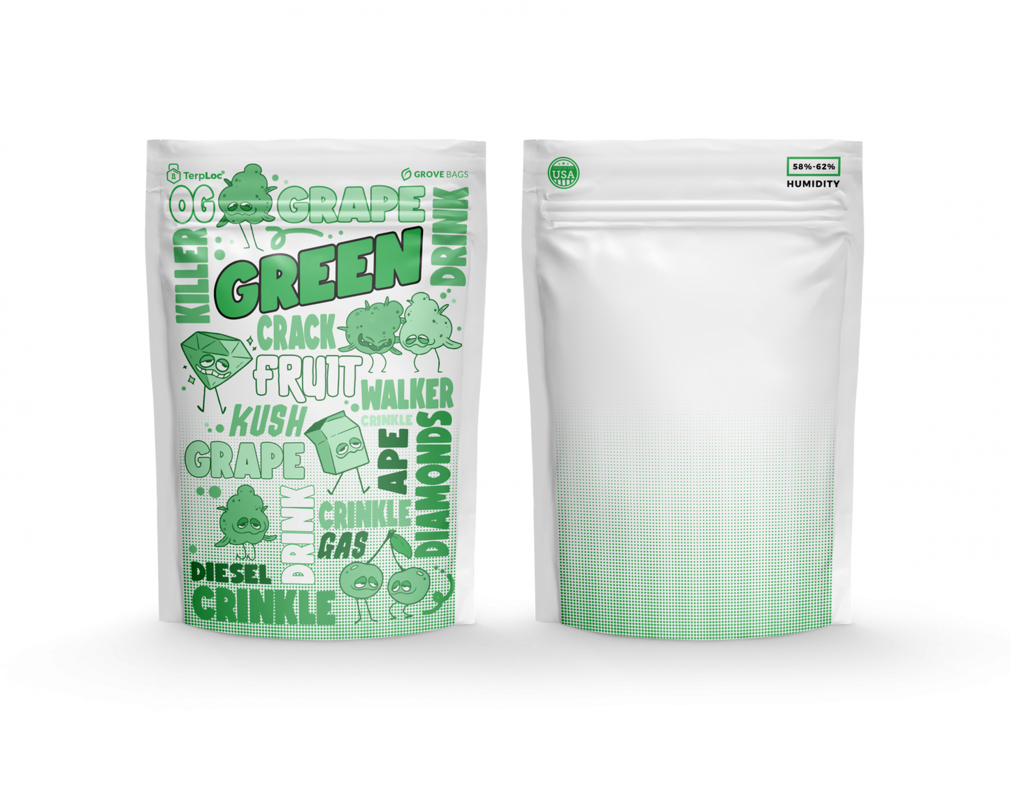 TerpLoc 1 Ounce Signature Strain Series - Child Resistant Pouch - Single