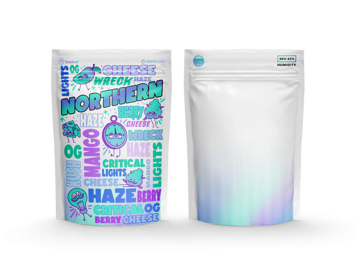 TerpLoc 1 Ounce Signature Strain Series - Child Resistant Pouch - Single