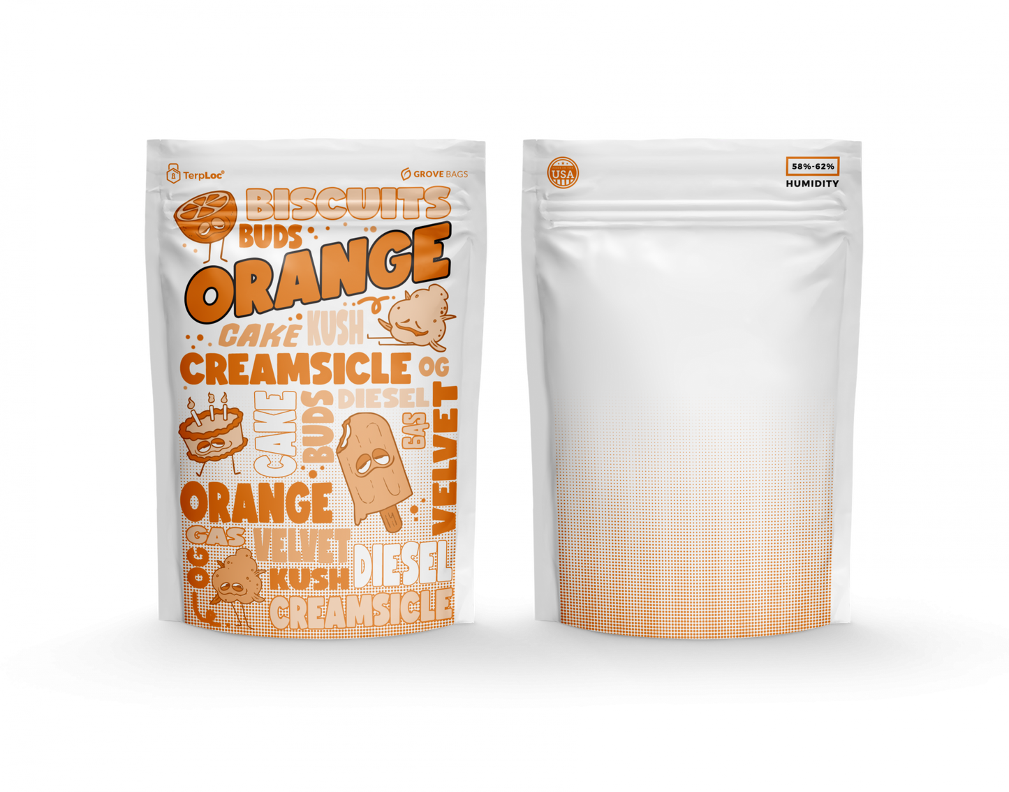 TerpLoc 1 Ounce Signature Strain Series - Child Resistant Pouch - Single