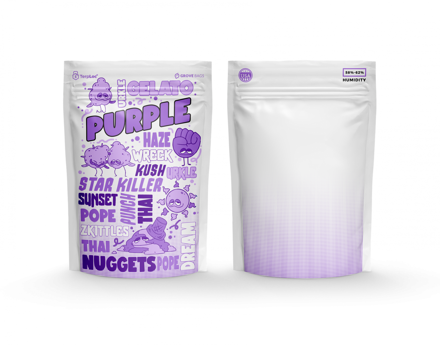 TerpLoc 1 Ounce Signature Strain Series - Child Resistant Pouch - Single