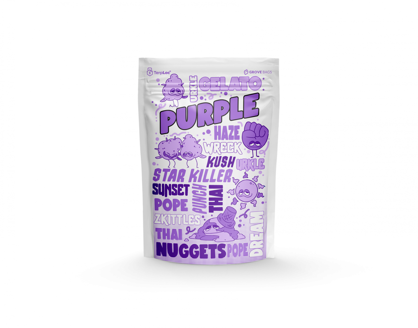 TerpLoc 1 Ounce Signature Strain Series - Child Resistant Pouch - Single