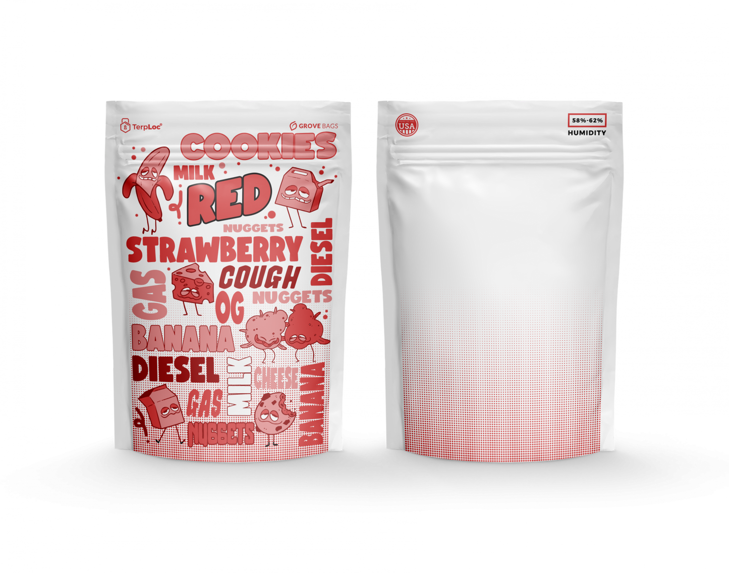 TerpLoc 1 Ounce Signature Strain Series - Child Resistant Pouch - Single