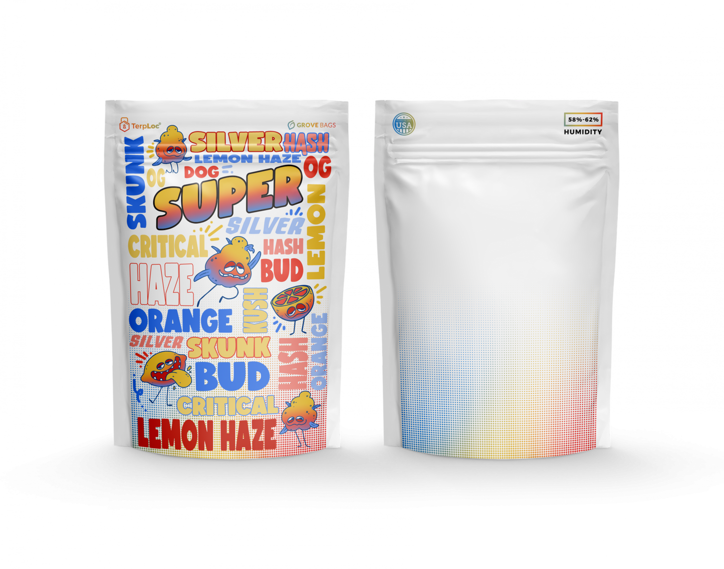 TerpLoc 1 Ounce Signature Strain Series - Child Resistant Pouch - Single