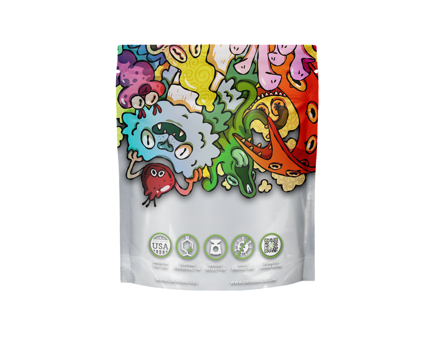 TerpLoc 1/4 Pound Velvet Soft Touch - Child Resistant Pouch - MultiColor - Single